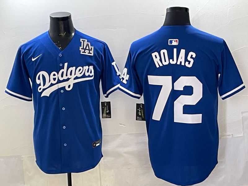 Men 2025 Los Angeles Dodgers #72 Rojas Blue Game Nike MLB Jersey style 0014->los angeles dodgers->MLB Jersey